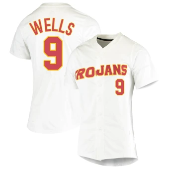 Women's USC Trojans Carson Wells Vapor Untouchable Full-Button Baseball Jersey - Replica White