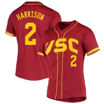 Women's USC Trojans KaiKea Harrison Cardinal Vapor Untouchable Full-Button Baseball Jersey - Replica