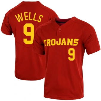 Youth USC Trojans Carson Wells Cardinal Vapor Two-Button Baseball Jersey - Replica