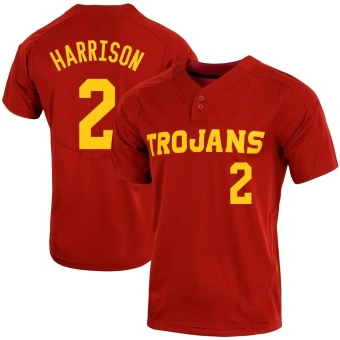 Youth USC Trojans KaiKea Harrison Cardinal Vapor Two-Button Baseball Jersey - Replica
